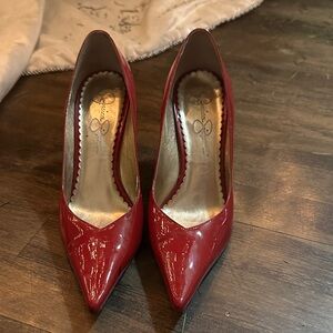 Jessica Simpson Glossy Red Heels